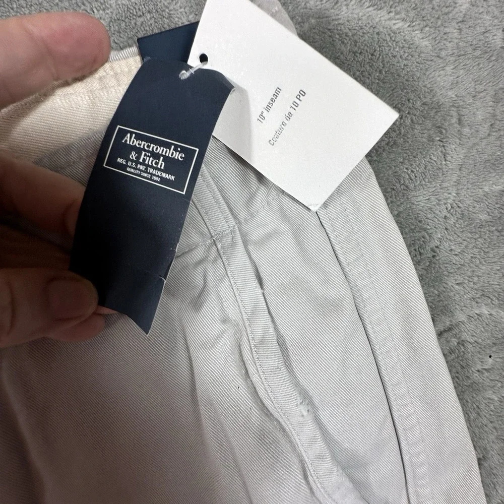 Abercrombie & Fitch Cotton Cargo Shorts Men 31 Heavy Button Fly Drawstring Y2K